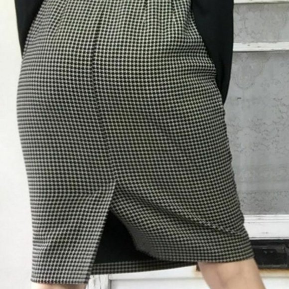 New Wool Hounds tooth Pencil Skirt Size 8 Amazing - Picture 1 of 4
